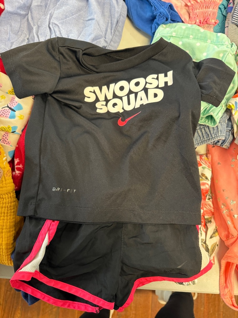 Nike Black & Pink "Swoosh Squad" Athletic Set